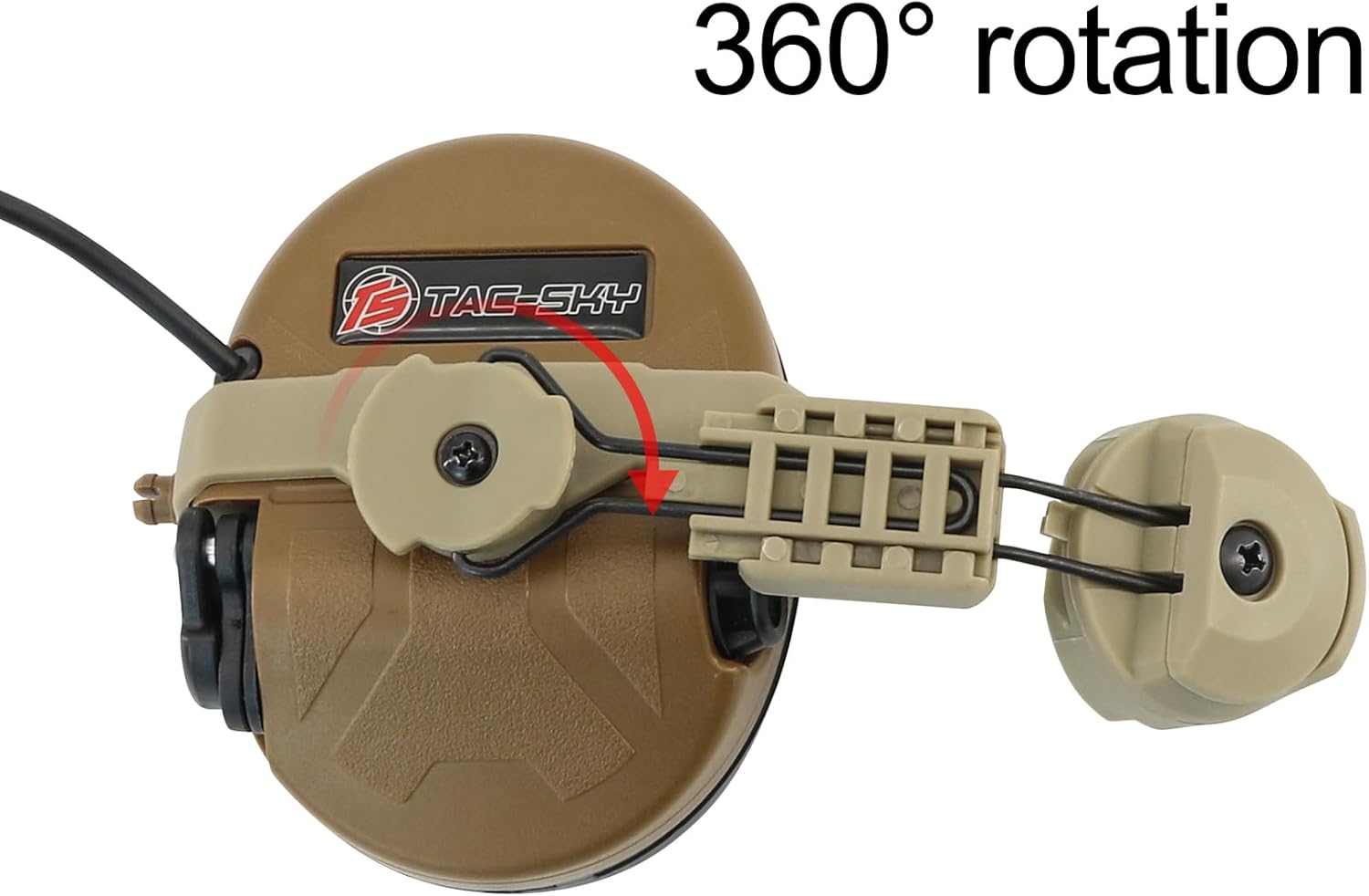 Tactical Headset with ARC Rail Adapter,Hearing Ear Protection Headphones With Boom Microphones,U94 PTT