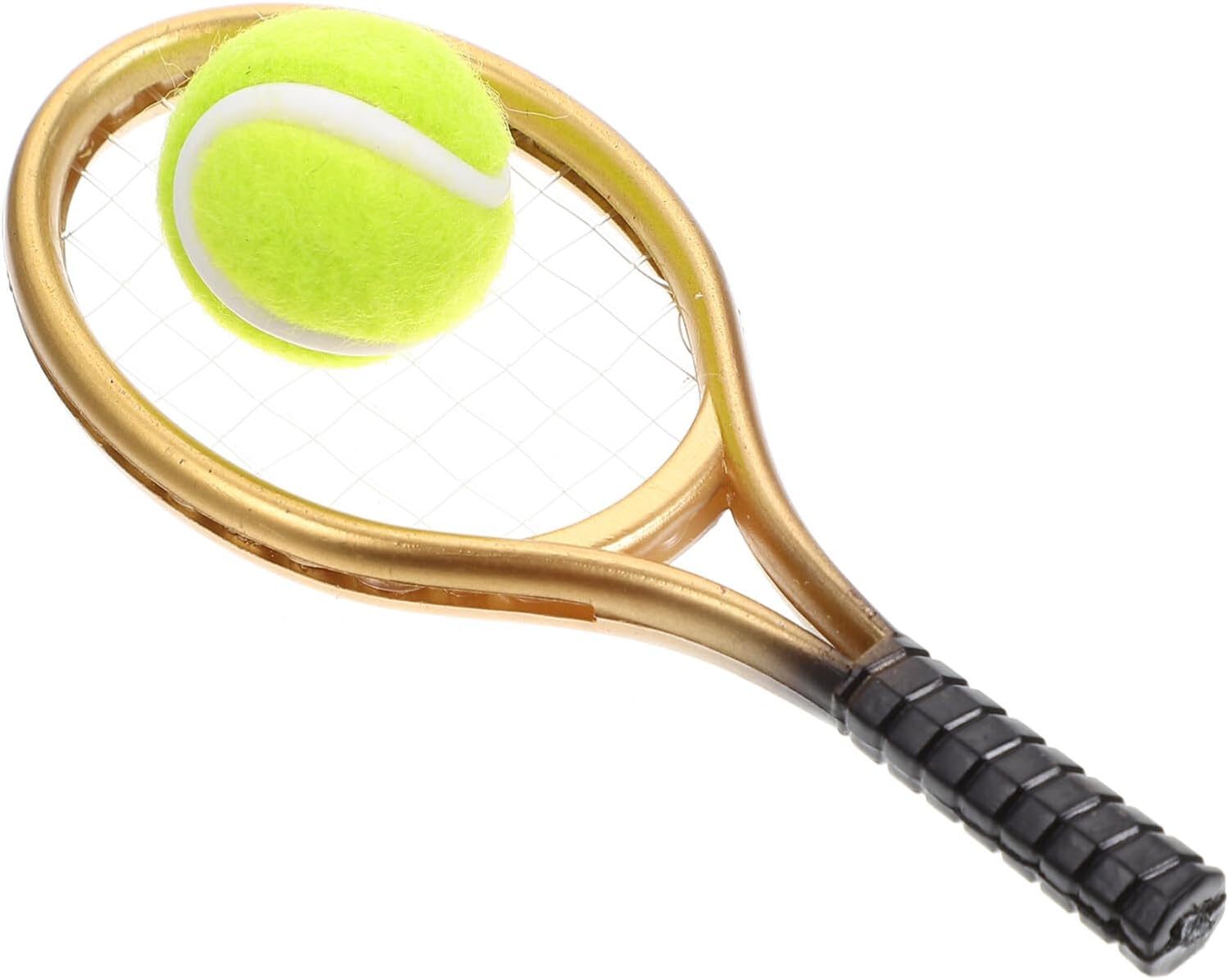 Totority Mini Tennis Racket, Kids Tennis Racket Tennis Racket and Tennis Model Mini Ornament Photo Prop for Kids Tennis Racket Best Starter Kit