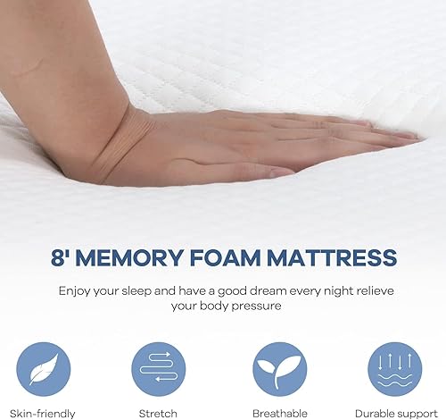 Miniatura 92 de NChanmar Colchón de espuma viscoelástica de gel tamaño King de 5 pulgadas para aliviar la presión, espuma de gel refrescante, certificado