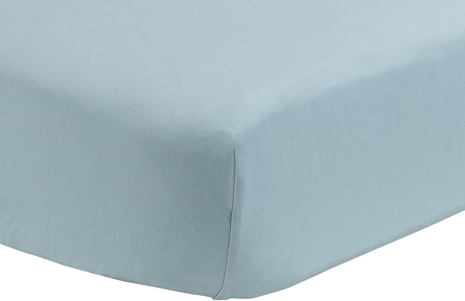 Amazon Brand – Pinzon 300 Thread Count Percale Fitted Crib Sheet, Spa Blue