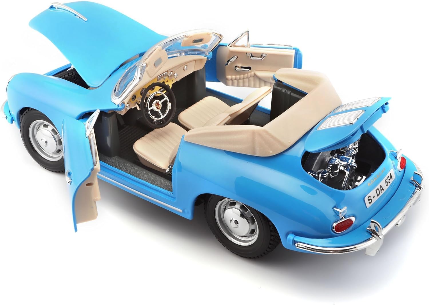 Amazon | BURAGO 1/18 ミニカー ポルシェ 356B カブリオレ 1961