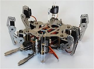 Robot toy 6 Legged Bionic Spider Robot, Teaching Experimental Platform Diy Kit Smart programmable robot (Color : B with controller)