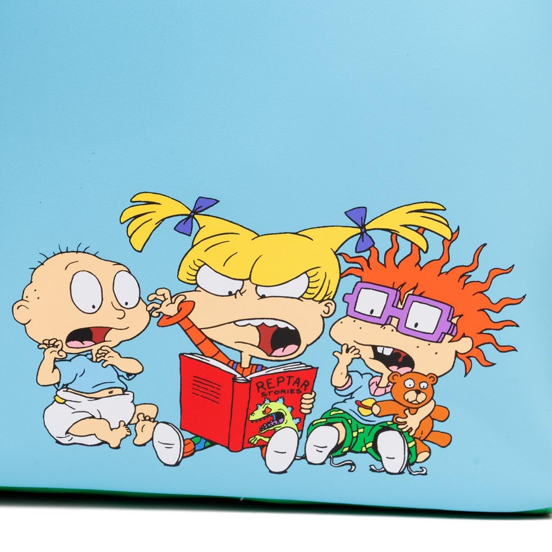 Loungefly Nickelodeon Rugrats Tommy, Chuckie y Angélica - Mochila de triple bolsillo para mujer