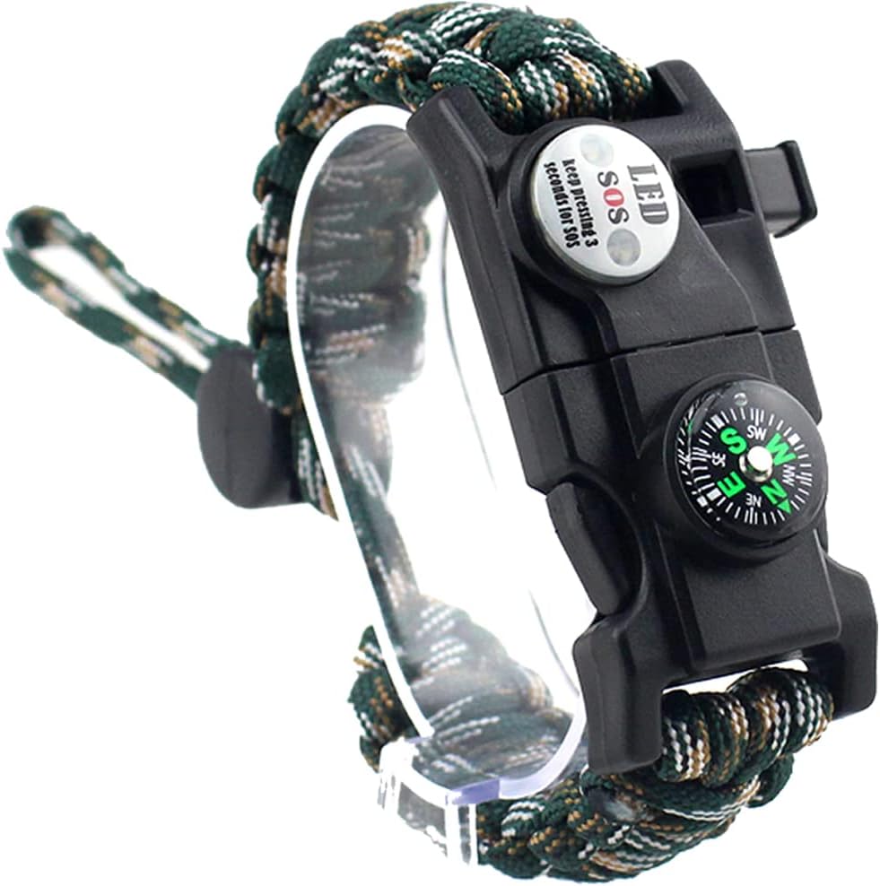 20-in-1 Tactical Survival Paracord Bracelet with Fire Starter & SOS Gear 20-in-1 Tactical Survival Paracord Bracelet with Fire Starter & SOS Gear