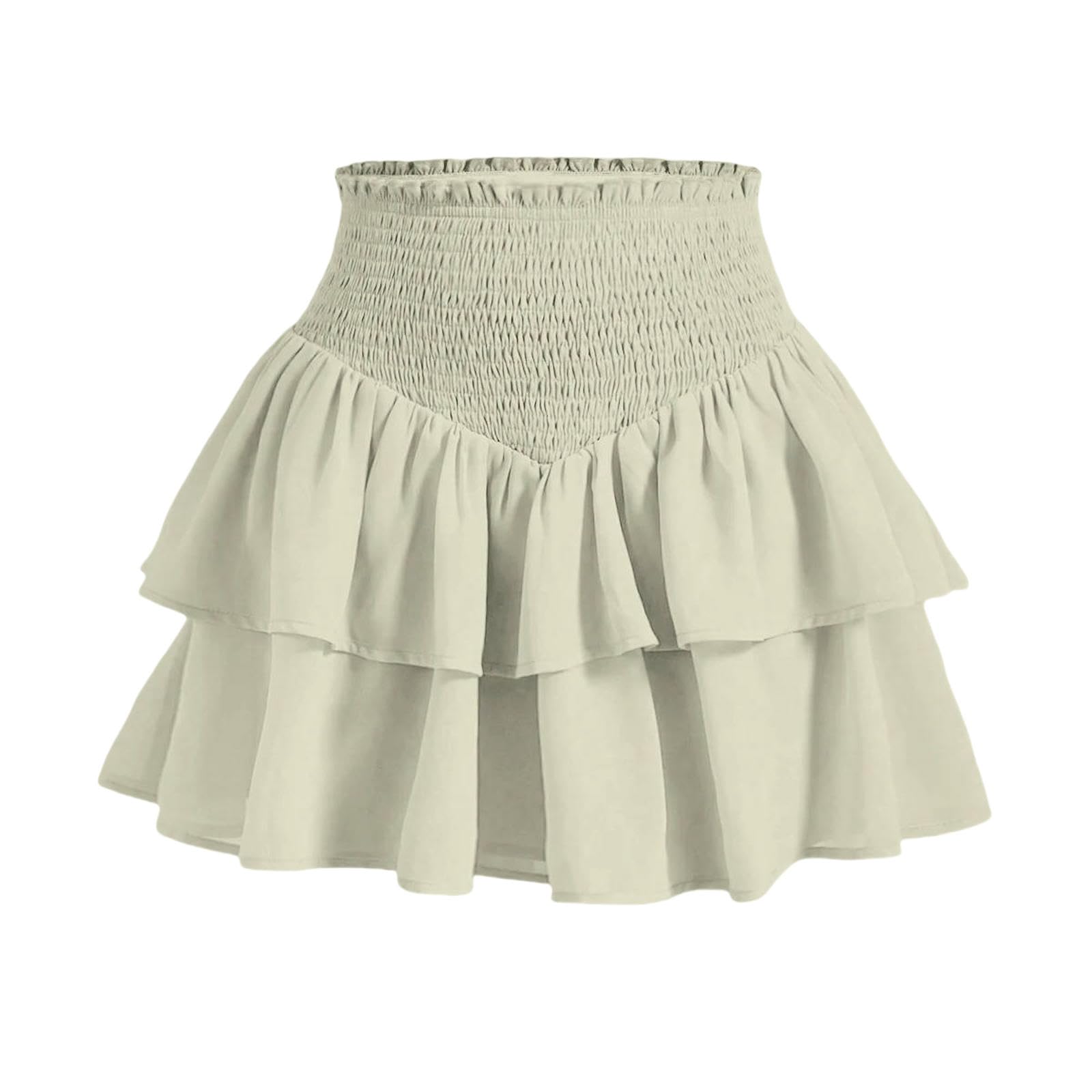 Spódnica estetyczna czarna plisowana spódnica vintage z falbanką mini spódnice streetwear wysoka talia oczko bandaż letnie spódnice, Czarny, L
