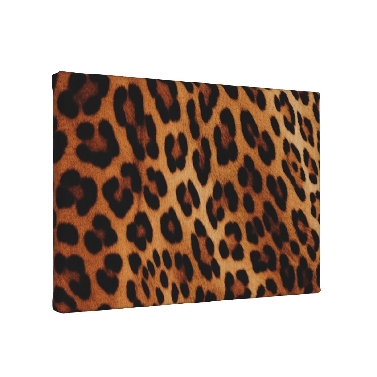 YKLJG Leopard Print Printed Wall Art Canvas Painting 30x20 CM Wooden Framed Picture Painting Artwork Prints for Bedroom Kitchen Home Office Decor