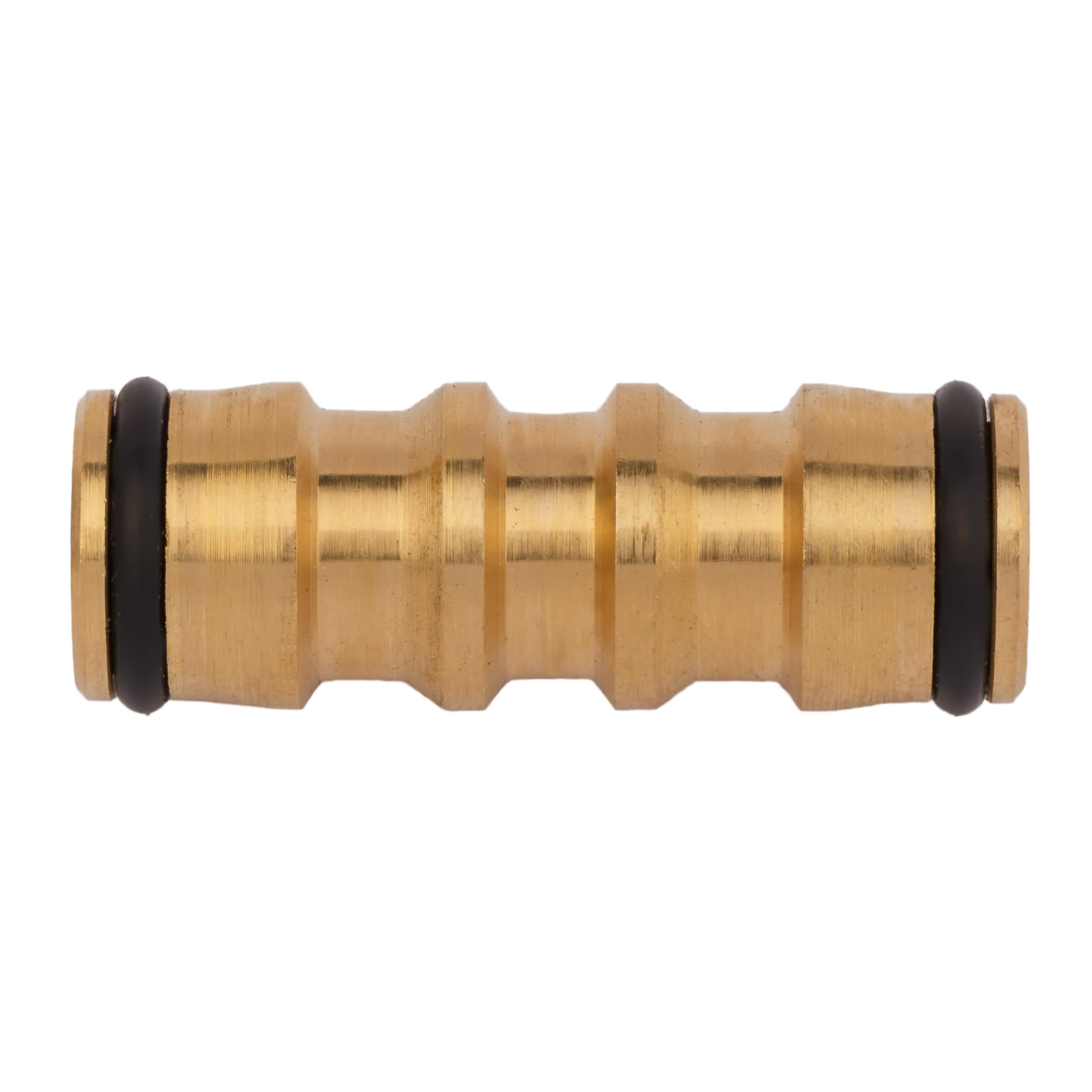 MIVOS 2 x Brass Hose Connector for Connecting Water Hoses with Mounted Quick Couplings - Hose Coupling for Hose Extension - Image 3