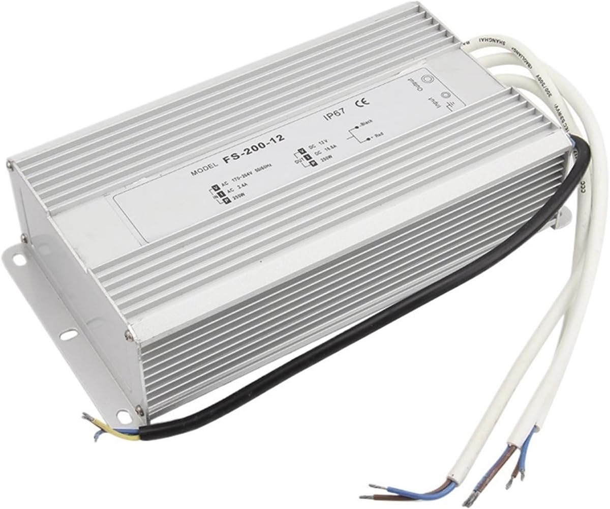 Led Driver Waterproof Switching Power Supply Adapter,AC170-260V to DC12V 200W Waterproof Outdoor IP67 Led Strip(48V)