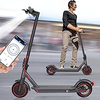 Vista 1 de Patinete eléctrico para adultos, scooter eléctrico de 350 W de hasta 19 MPH y alcance de 19 a 21 millas, potentes scooters deportivos con doble