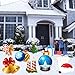 VictoryStore Yard Sign Outdoor Lawn Decorations: Christmas Lawn Decoration Set of 8-16 short Stakes Included