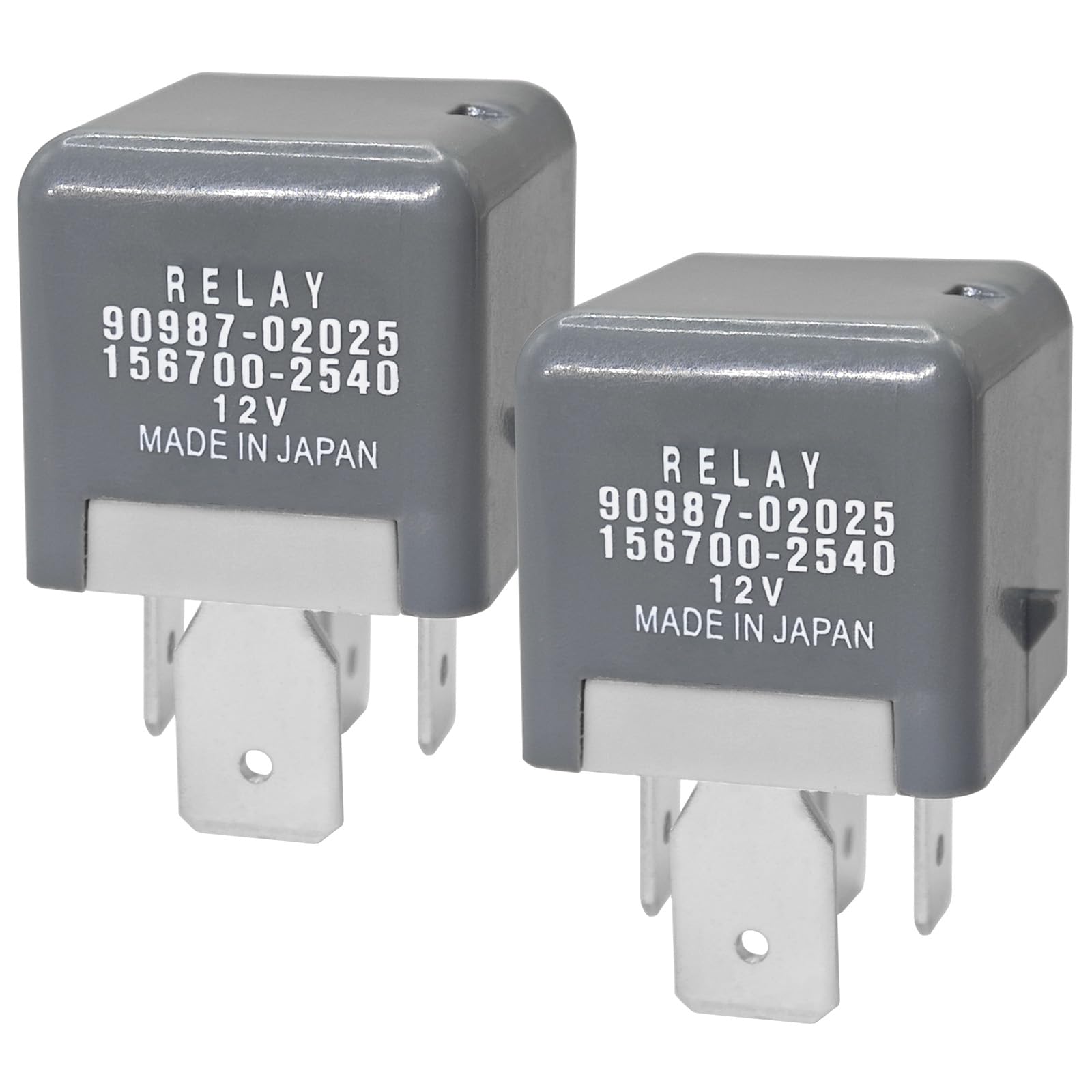 Amazon.co.jp: リレー 90987-02025 (2個パック) - 12V 80A 4ピン