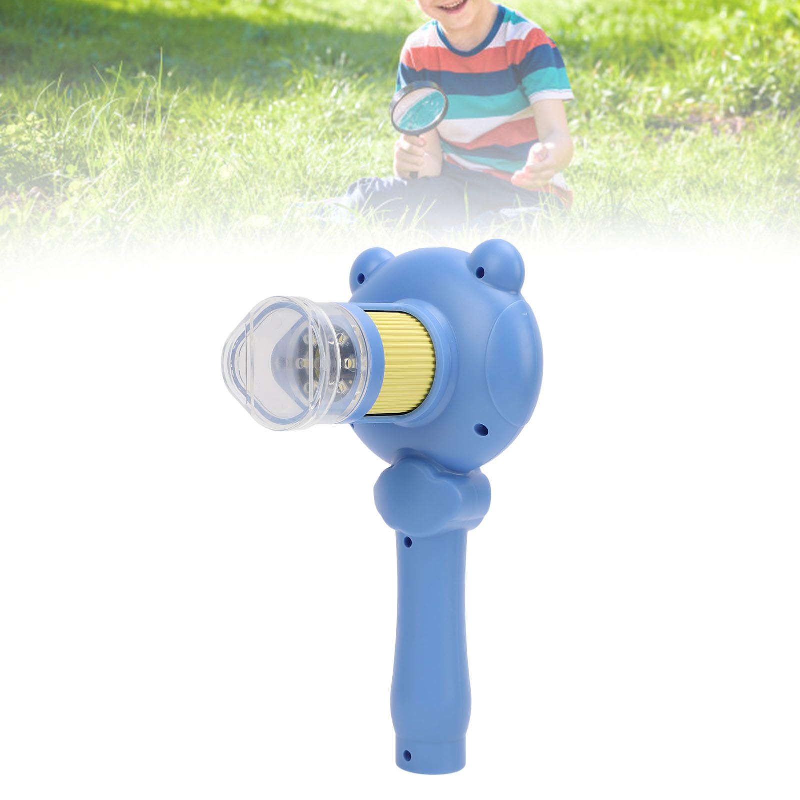 Handmikroskop für Kinder, 2,5 K, 48 MP, Bildungswissenschaft, mit 8-fachem Zoom für Erkundung und Entdeckung von Kindern, tragbar, 5,1 cm (2,0 Zoll), Blau