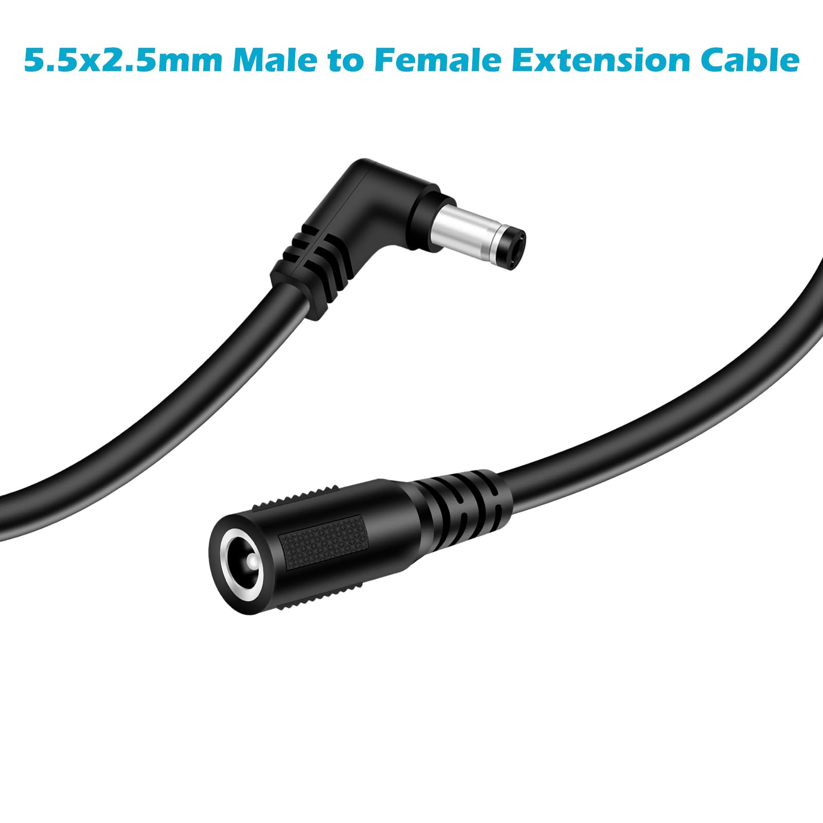 Amazon.co.jp: 5.5x2.5mm DC電源延長ケーブル、直角、オス-メス、18AWG