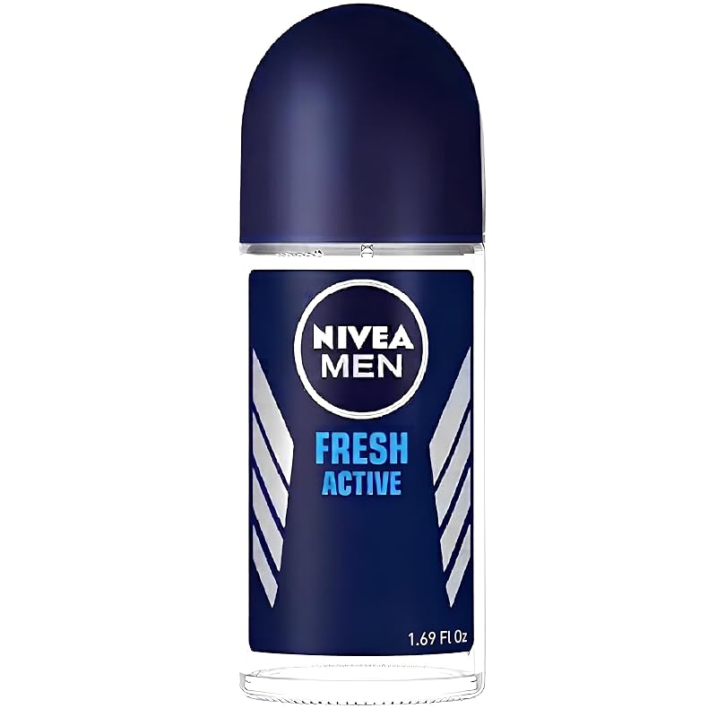 Desodorante antitranspirante roll-on NIVEA Men Fresh Active, 50 mL, pacote com 3