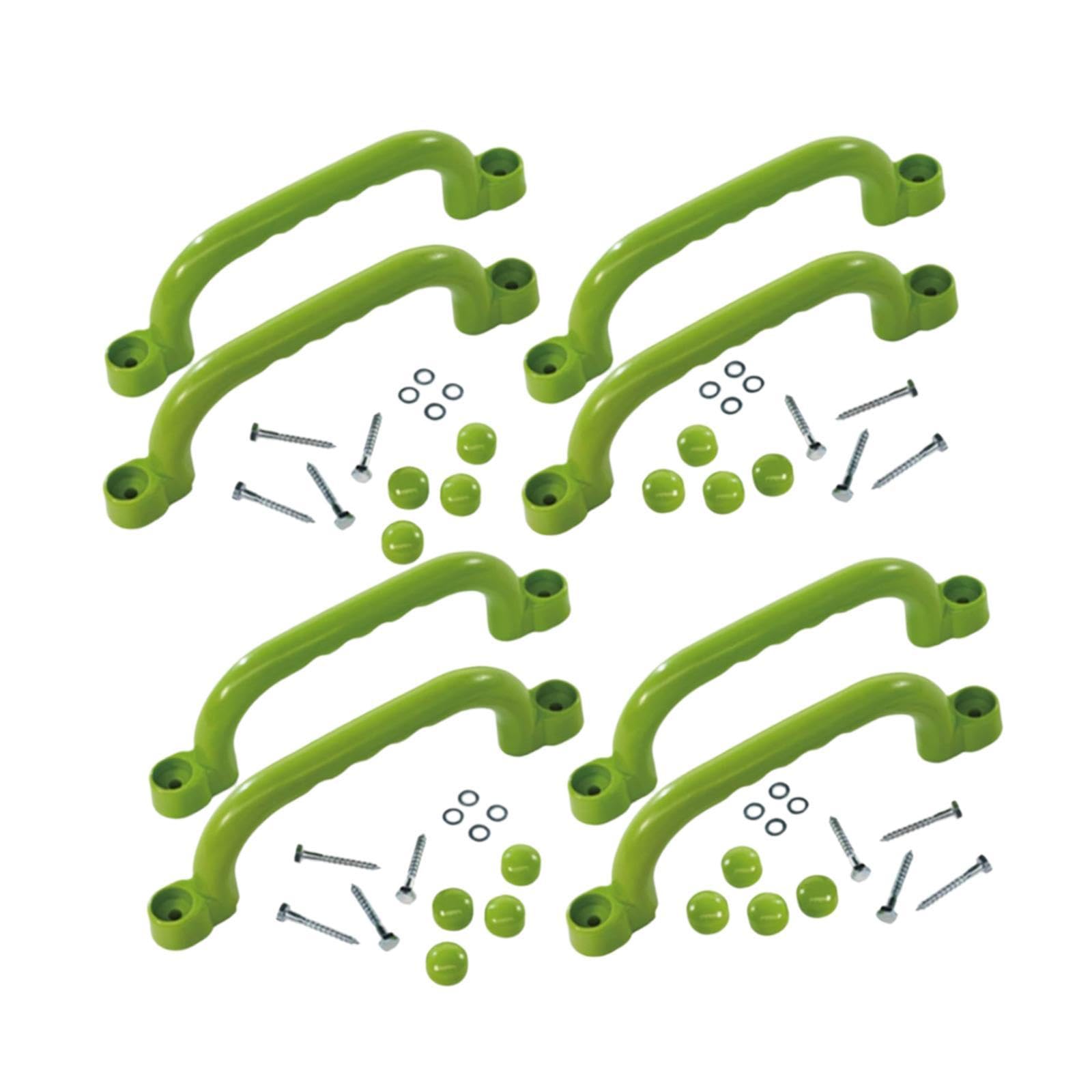 8 Pezzi Maniglie per Telaio Da Arrampicata Kit Impugnature Da Arrampicata per Bambini Accessori Parco Giochi Esterni Robusti Facili Da Installare Real, Verde Chiaro, Taglia unica bambino
