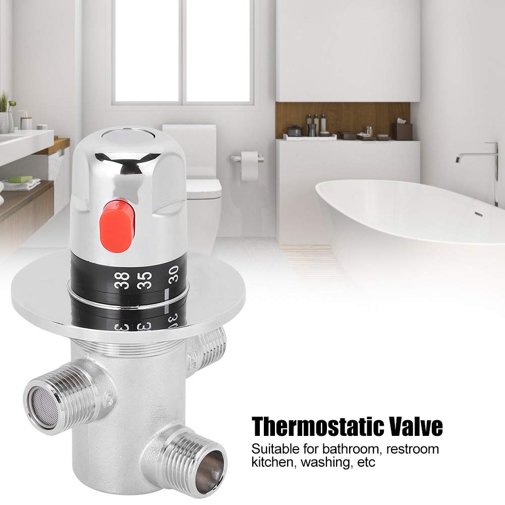 Válvula mezcladora termostática Calentador de agua solar Válvula de control de mezcla Control de termostato Piezas de detección de calor incorporadas Temperatura constante 38 ℃