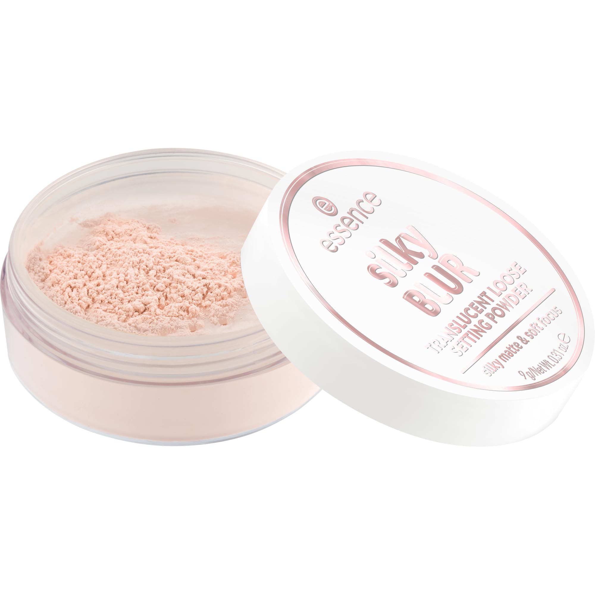 essence silky BLUR TRANSLUCENT LOOSE SETTING POWDER, mattifying, fixing, brightening, translucent, matte (9g)