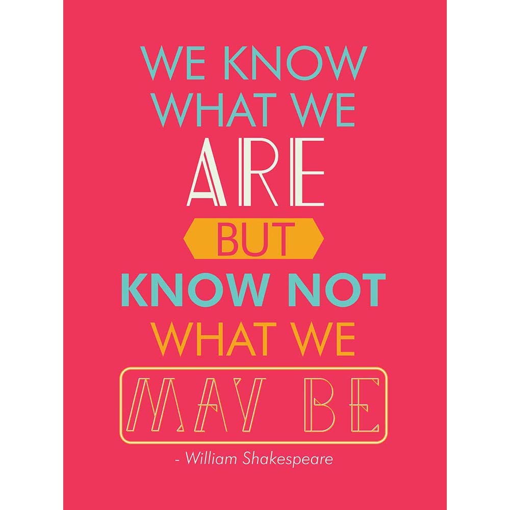 Wee Blue Coo Quote Typograph Phrase Prose Shakespeare Act Four Hamlet Art Print Poster Wall Decor 12X16 Inch