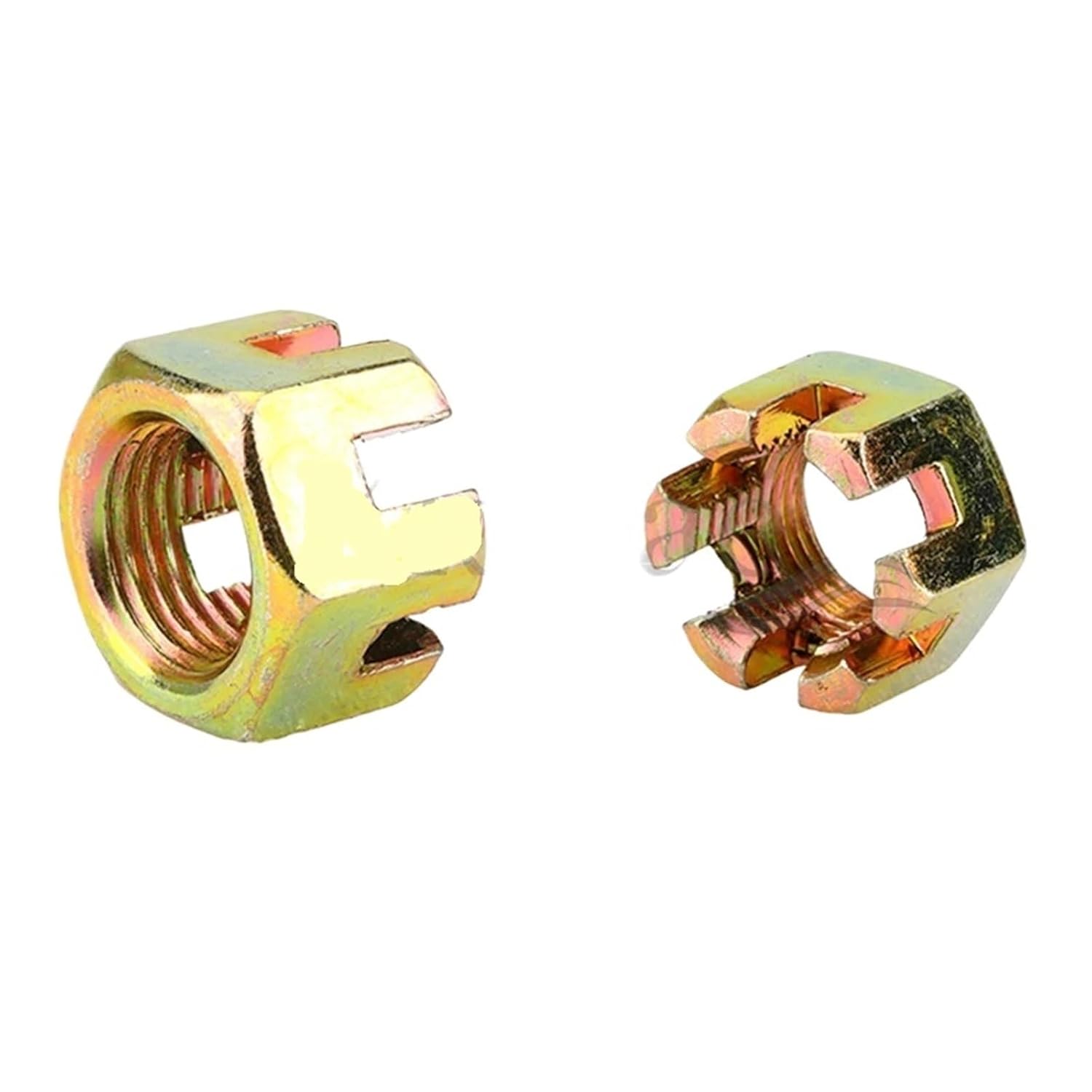 Hexagon Slotted Nut Hexagon Slotted Nuts M10 M12 M14 M16 M20 Pack of 2(M12)