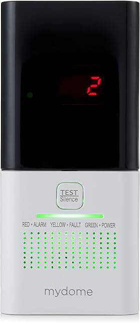 Mydome Canary Gas Alarm | Accurate Natural Gas Detector With A Loud Alarm & Digital Display, Designed To Detect Combustible Gas Leaks Including LPG, Butane, Propane & Methane In The Home