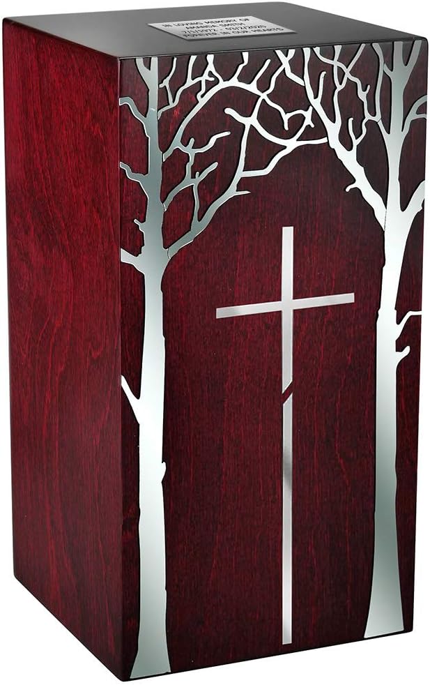 Artistic Cremation Urn with Tree on The Front .Funeral Urn for Ashes.memrial Cremation Urn (Art21B) (Butterflies)