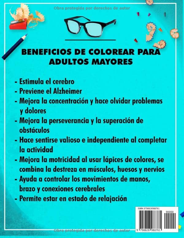 Miniatura 2 de REFRANES Y DICHOS POPULARES PARA COLOREAR ADULTOS MAYORES, Idea de regalo para abuelos y abuelas. Libro de tamaño grande A4 para dibujar fácil para