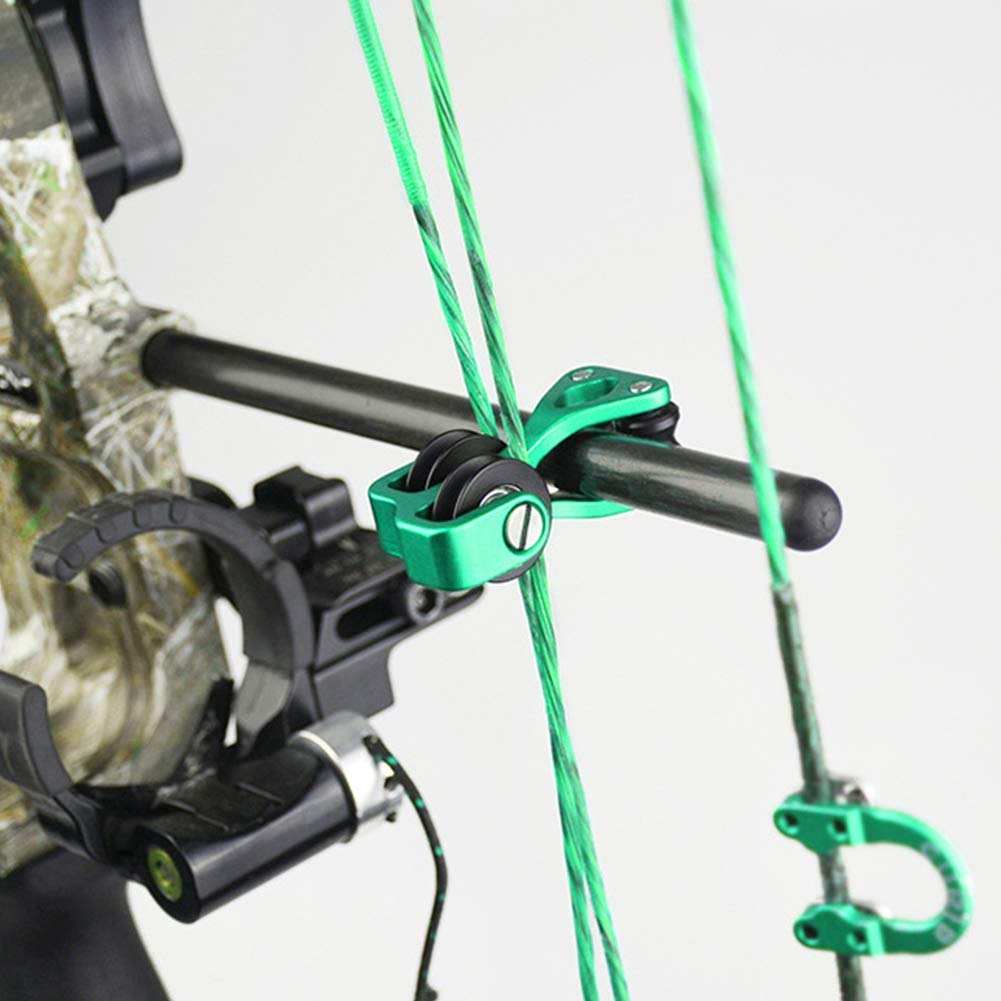 Archery Cable Slide, Compound Bow Press, Aluminum Alloy Archery Compound Bow Cable Slide String Splitter Roller Glide Black