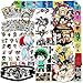 Anime My Hero Academia Stickers Gift Set - 30Pcs Postcards| 12Sheet Cartoon Laptop Stickers| 4 Button Pins| 2 Anime Keychains| 1Pcs Bracelet| 1Cratoon Anime Lanyard| 2Pcs Tattoo Sticker