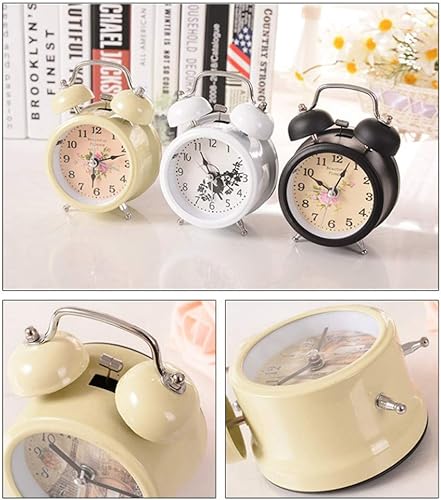Vista 4 de ARTIBETTER 1pc reloj despertador con luz nocturna reloj de metal estudiante