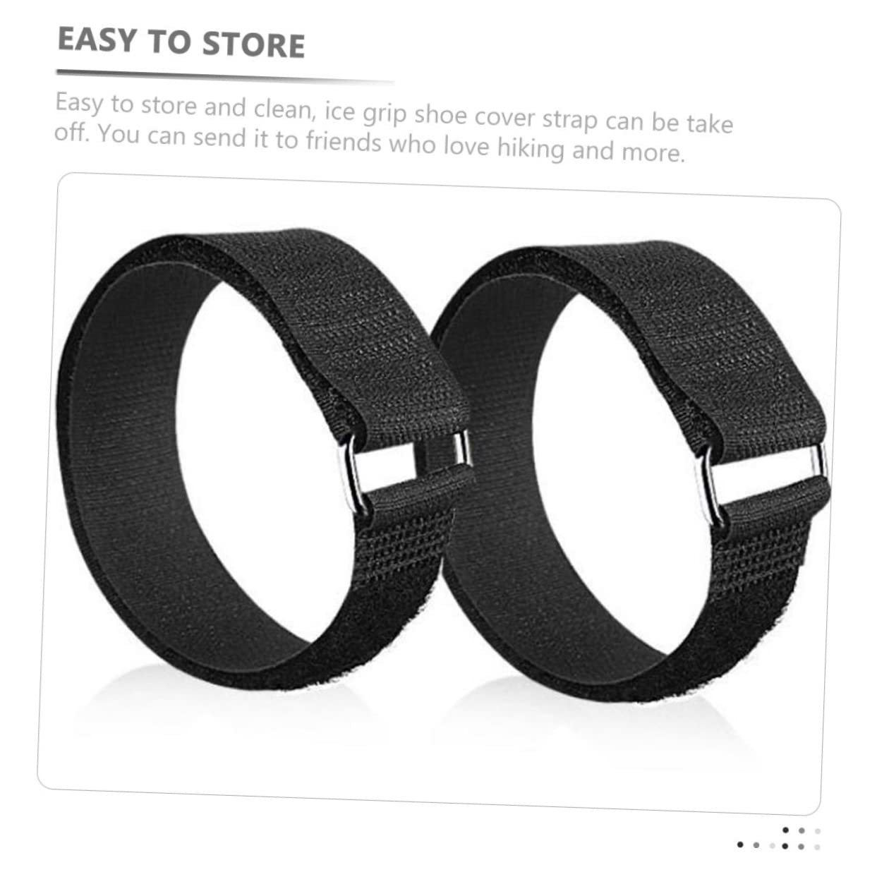 Set 4 Paia Antiscivolo in Nylon e Metallo, Cinturini Regolabili Chiusura a Strappo per Scarpe Casual da Trekking, Design Leggero e Portatile per Escursionismo