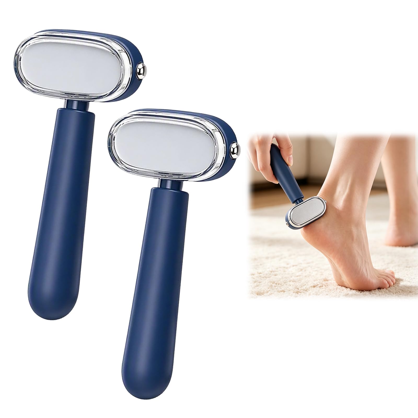 Dual-Sided Foot Callus Remover, Blue 2pcs