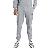 PUMA Ess No. 1 Logo Sweatpants FL Cl Pantaloni in Maglia, Grigio Erica