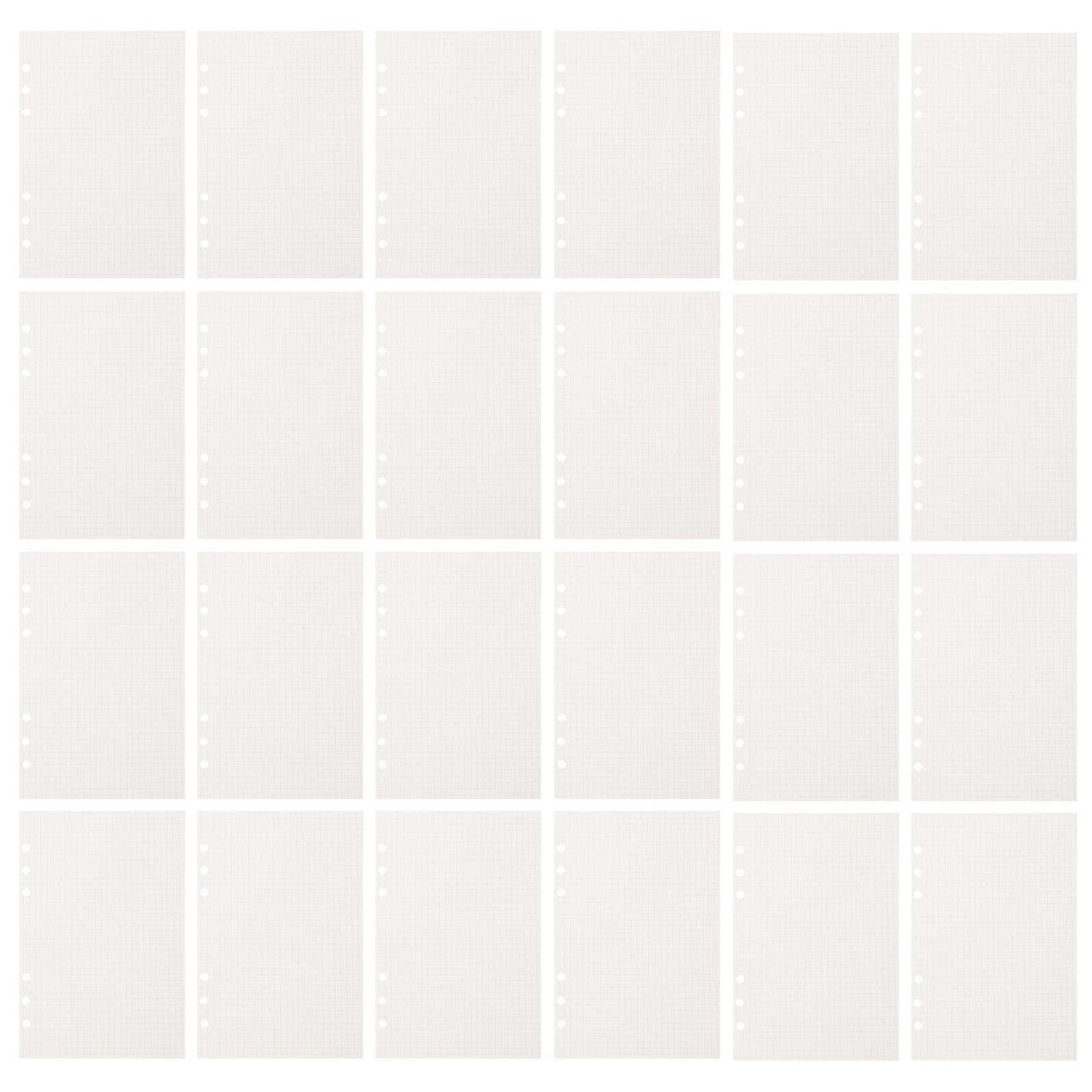 225 Stück Notizbuch Ersatzblätter mit Kariertem Raster Lose Einlagen Bindefähiges Papier für Journale Tagebücher Monatsplaner Vielseitige Organizer Nachfüllseiten Reisetauglich