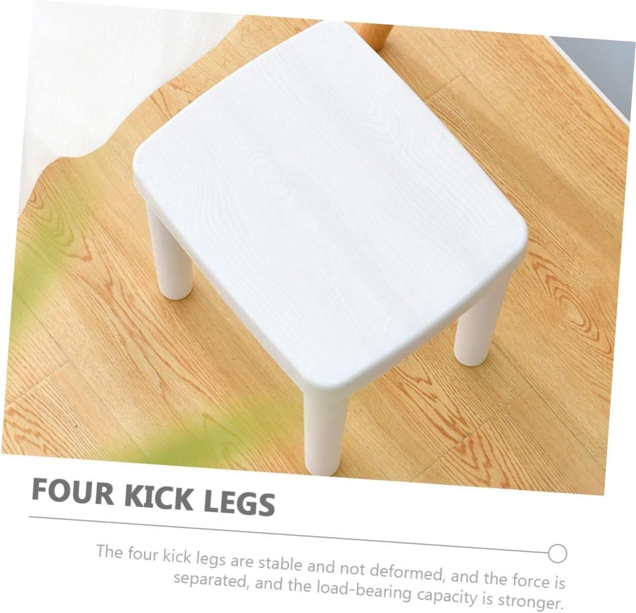 Step Ladder Step-Stool Lightweight for Kitchen-Bath Skid-Resistant Plastic Shoe Changing Stool Small Square Footstool for Home（White） stepstool(22cm*27cm*21cm)