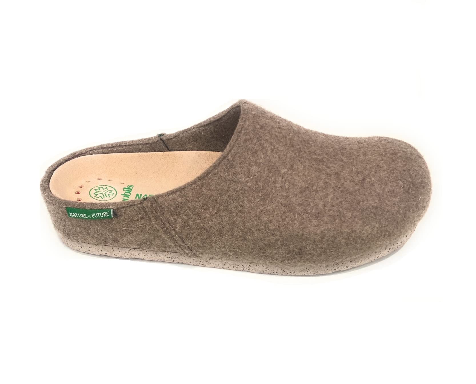 Chanclas Mobils Paddi de hombre con suela de materiales 100% naturales en gris cálido 2