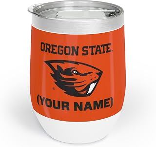 Oregon State BEAVERS Chill Wine Insulated Tumbler - Fan Cup - Personalized - Customizable (PERSONALIZED NAME (CHOOSE YOUR NAME))