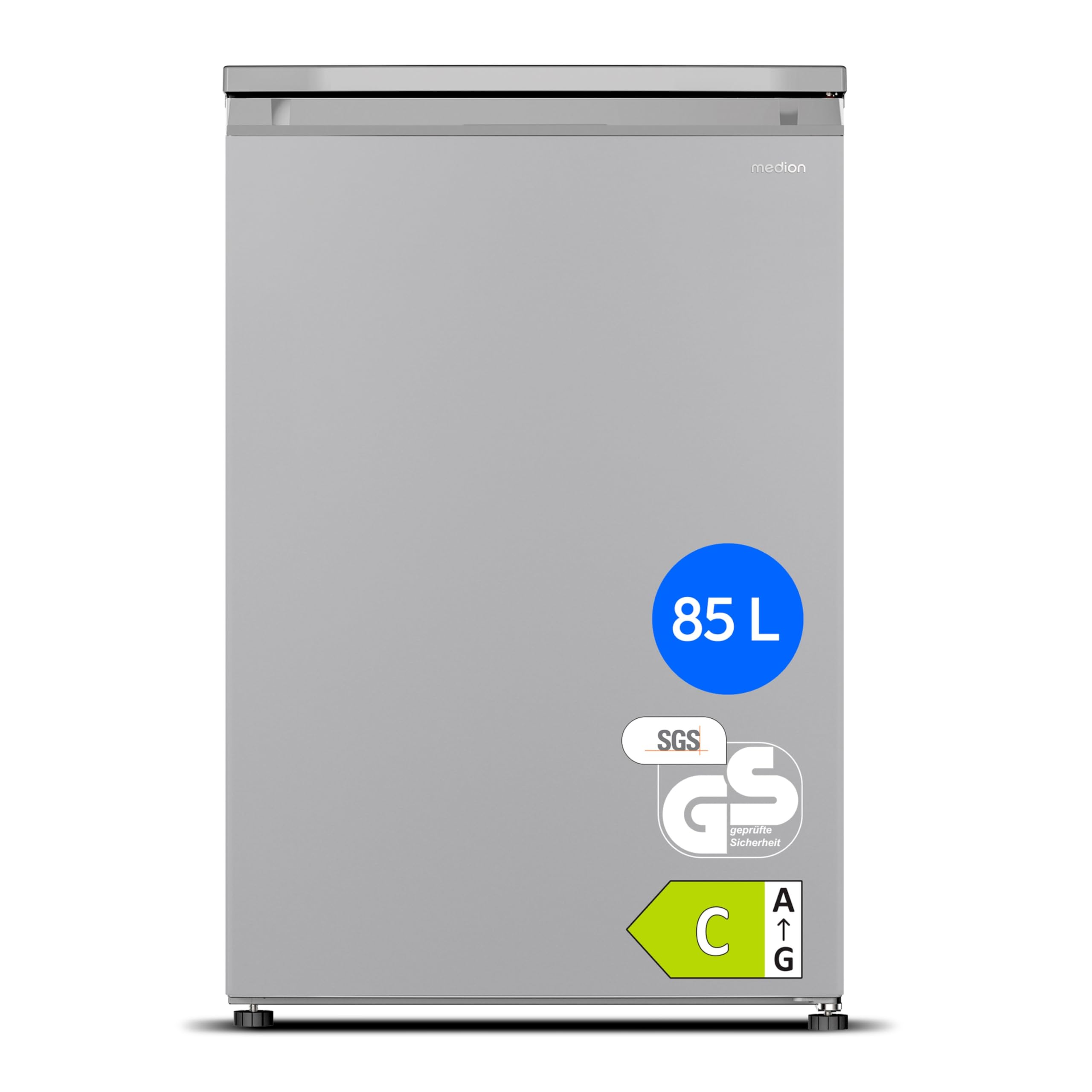 MEDION Gefrierschrank 85 Liter, 3 Türfächer - MD370018 - silber