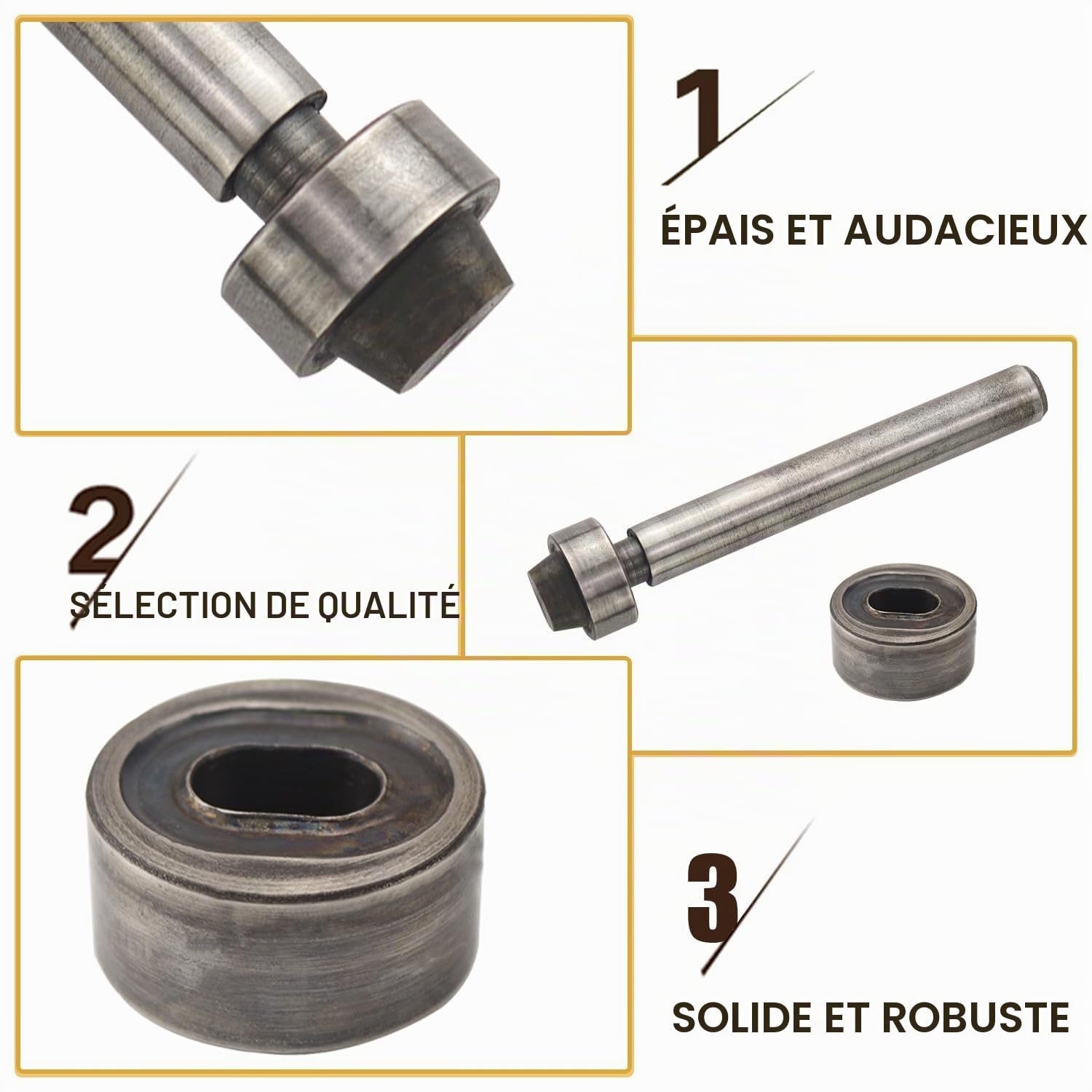 Oeillet Trou Poinçon d'Oeillet Grommets Eyelets Outils Oeillets Kit pour Baches pour Toile Cuir Bannières Rideaux Étiquettes de Vêtements Bricolage