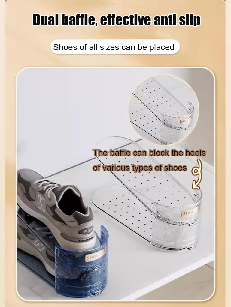 Shoe Slots Organizer 10 Piece Space Saving Shoe Slot Organizer, Suitable for Storing Flat Shoes, High Heels, and Tennis Shoes (Color : A2, Size : 10pcs)