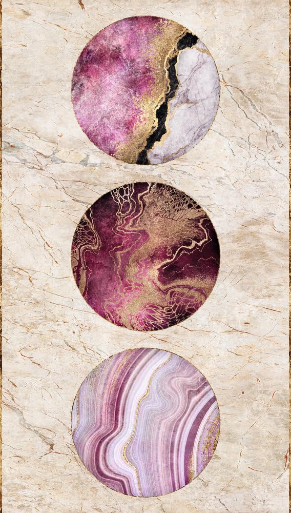 Livingwalls Fototapete Marmoroptik in Beige, Gold, Pink