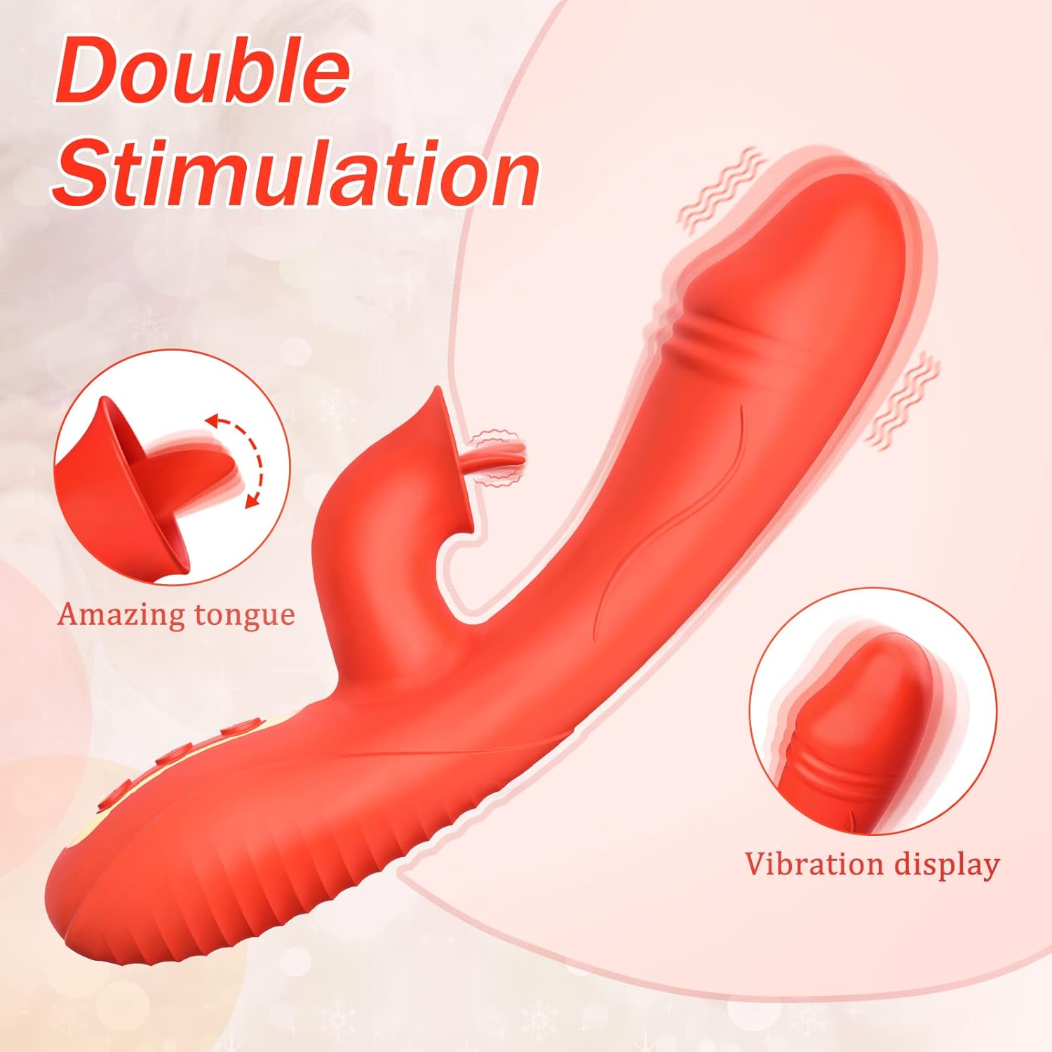 G Spot Vibrator Dildo Adult Sex Toys for Women 5 Speed & 12 Powerful Vibrations Rabbit Clitoris Stimulation Waterproof & Rechargeable Dual Stimulator