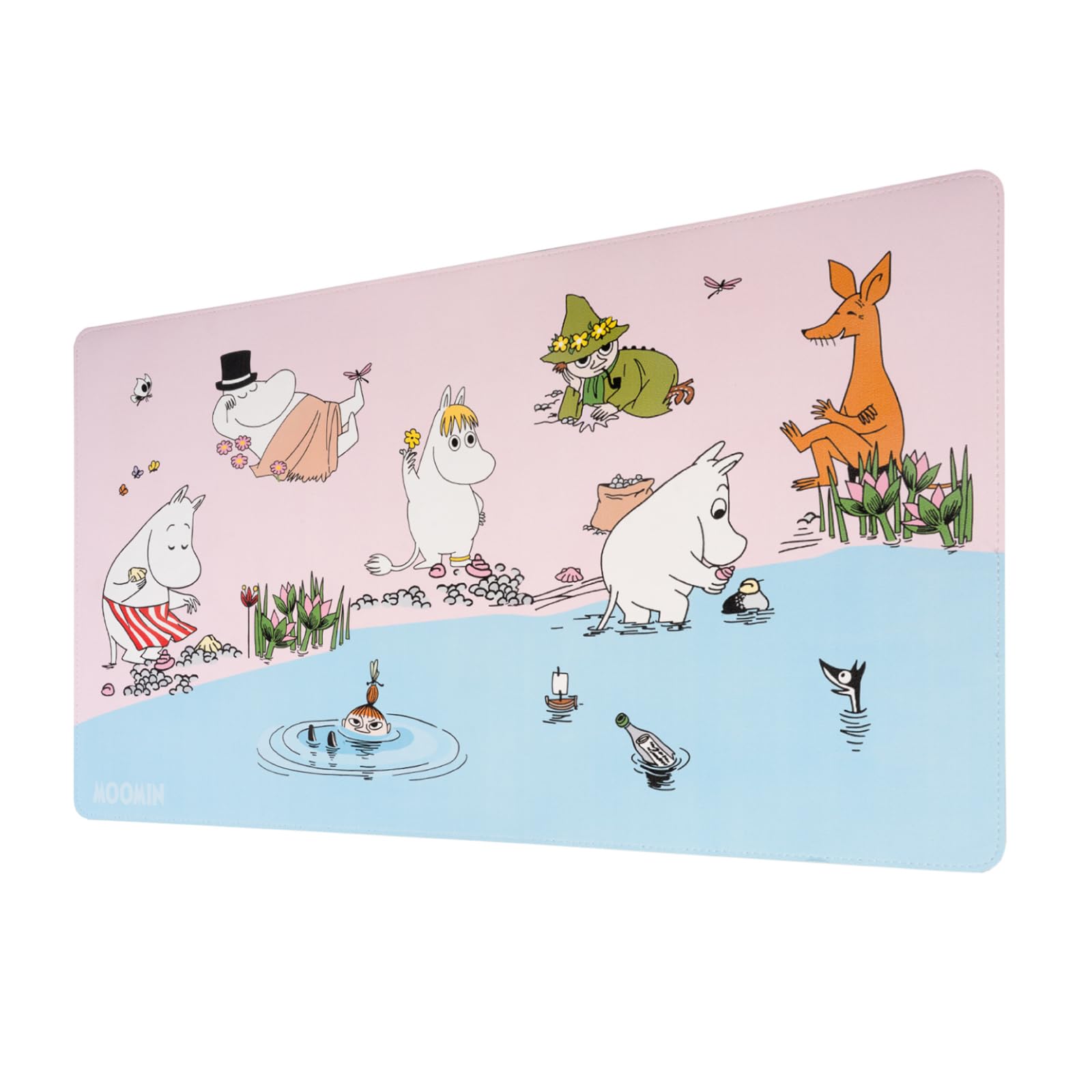 Grupo Erik Large Mouse Mat - Moomins Gifts | 60 x 35 cm Faux Leather Desk Mat, Gaming Mouse Pad, Mousepad, Desk Accessories | Moomin Gifts under 20 Pounds