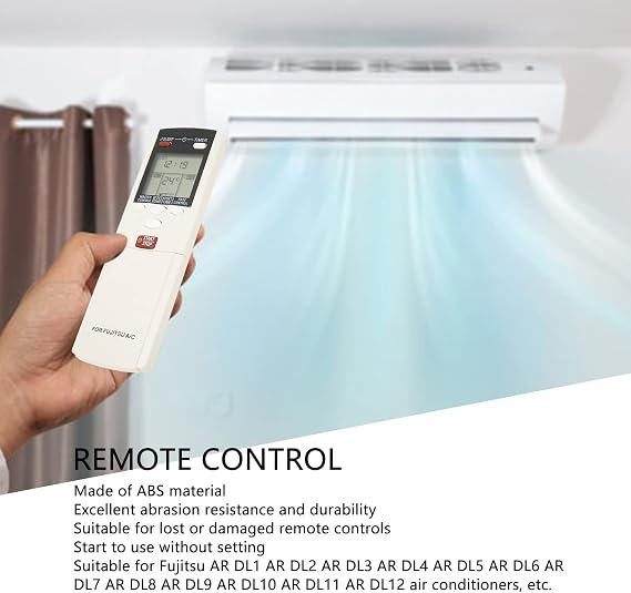 Dpofirs Replacement Air Conditioner Remote Control for Fujitsu AR DL1 AR DL2 AR DL3 AR DL4 AR DL5 AR DL6 AR DL7 AR DL8 AR DL9 AR DL10 AR DL11 AR DL12 Air Conditioners etc.