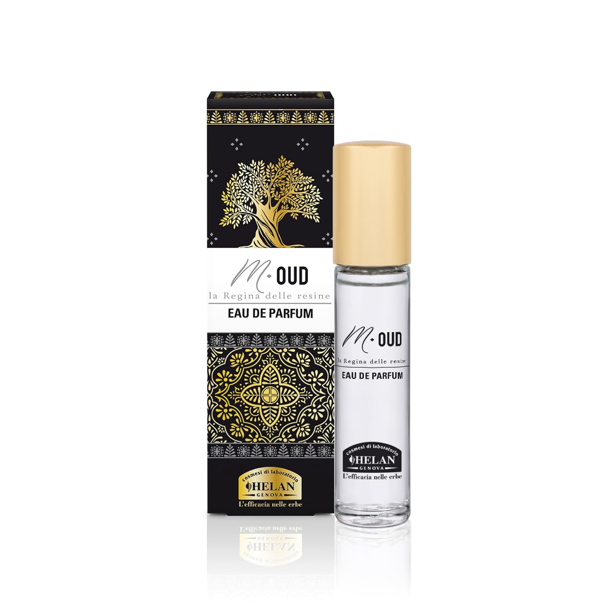 Helan M Oud - Perfume for Men with Cloves, Cinnamon & Tobacco Notes, Gifts for Men, Sophisticated Mens Perfume Travel Bottle, Oud Fragrance for Men, Eau de Parfum, Gifts for Him - Made in Italy, 10ml