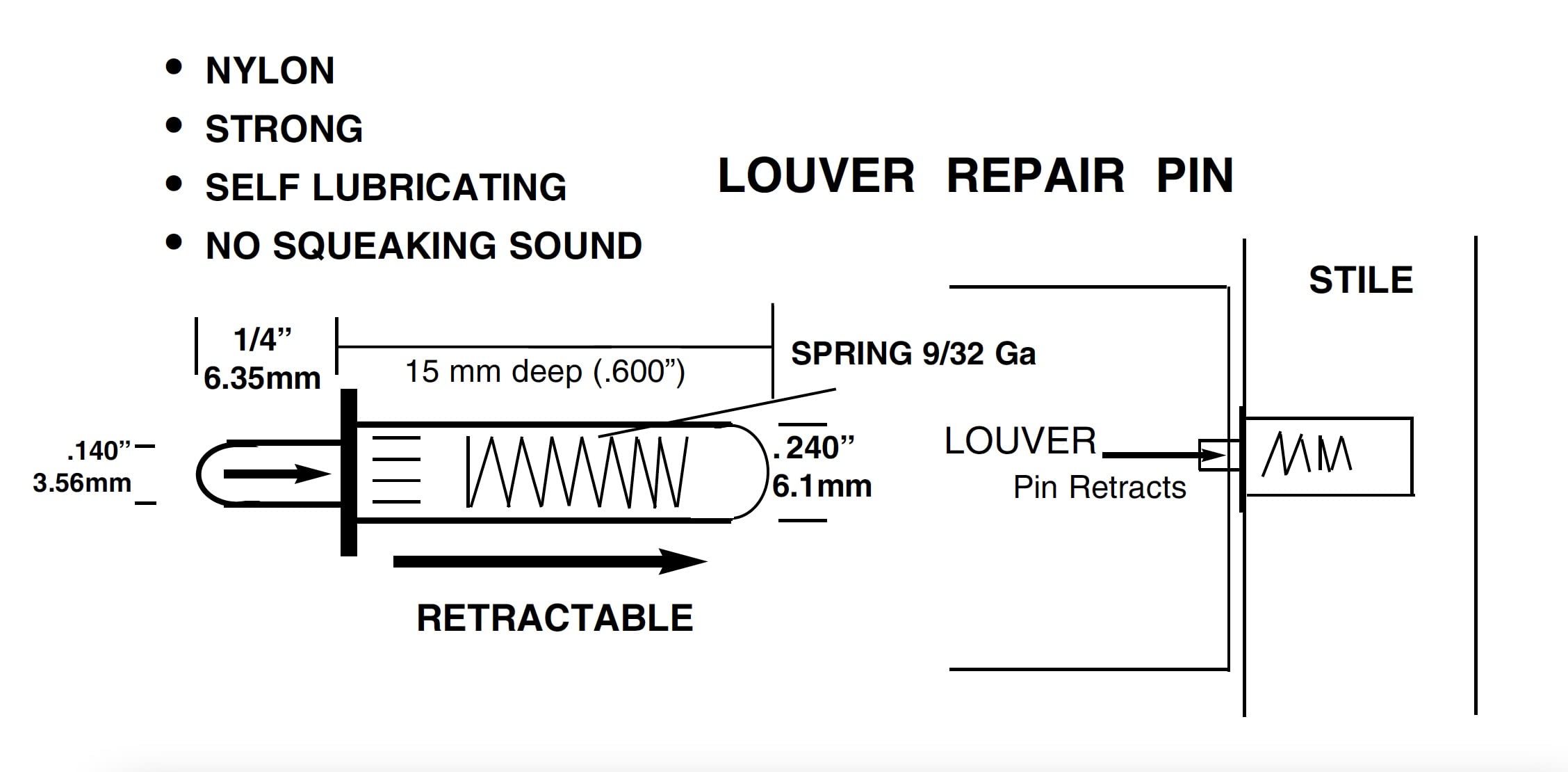 Deluxe Plantation Shutter Repair KIT 10 Tilt Rod Louvers Staples + Plus + 12 Spring Loaded