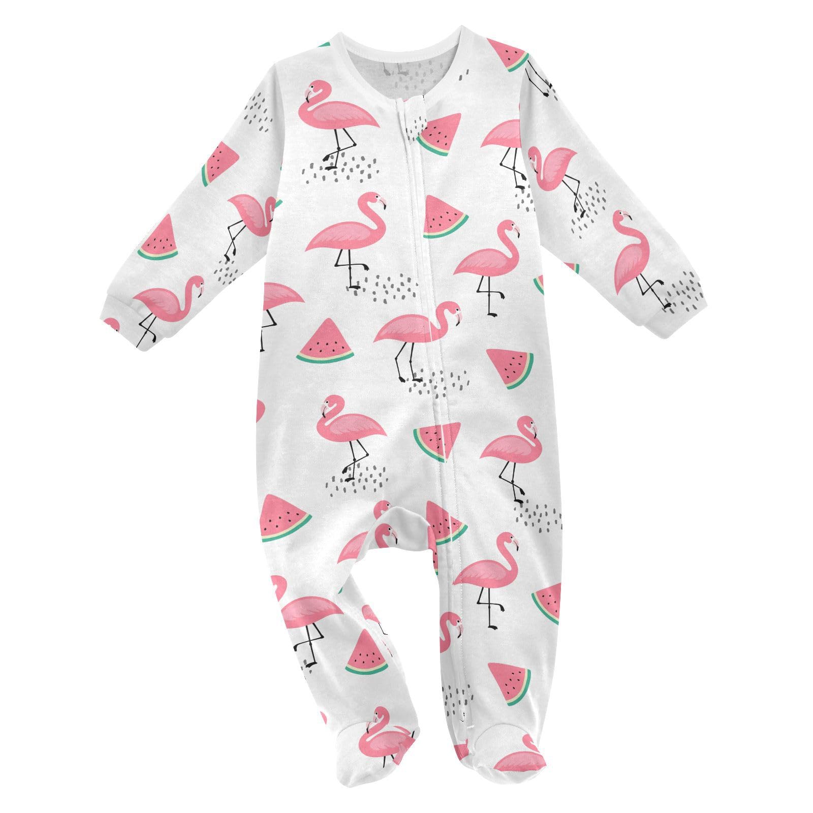 Dussdil Watermelon Fruits (1) Baby One-Piece Footies Newborn Rompers Pajamas Cotton Footed Pjs for Sleep Play Boys Girls 24 Month
