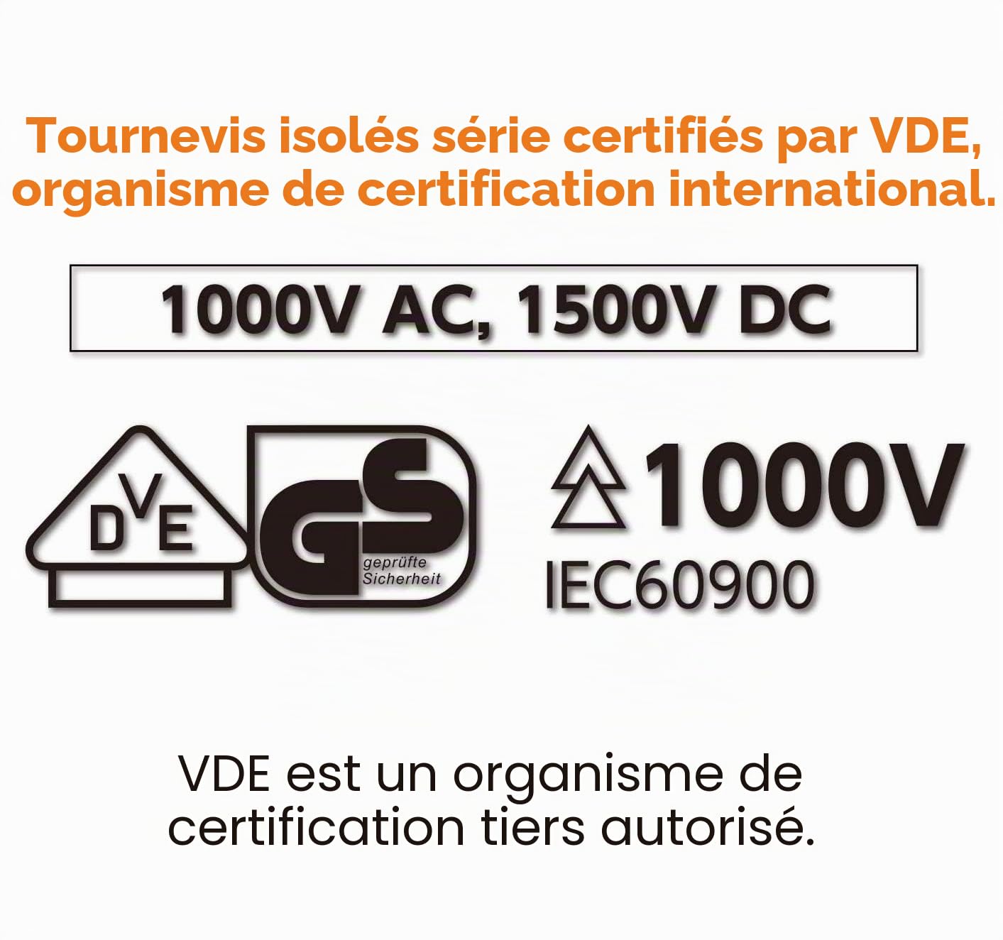 VESSEL Tournevis BALL GRIP VDE (isolés) Pozidrive/Plat, jeu de 5 pcs