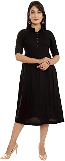 Women's Rayon collar A-line Kurta