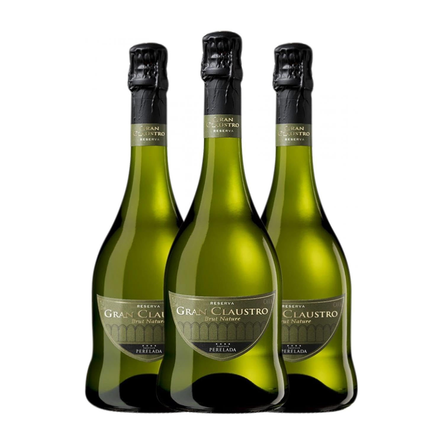 Perelada Gran Claustro Brut Nature Cava Reserva 75 cl Espumoso blanco (Caja de 3 Botellas de 75 cl)