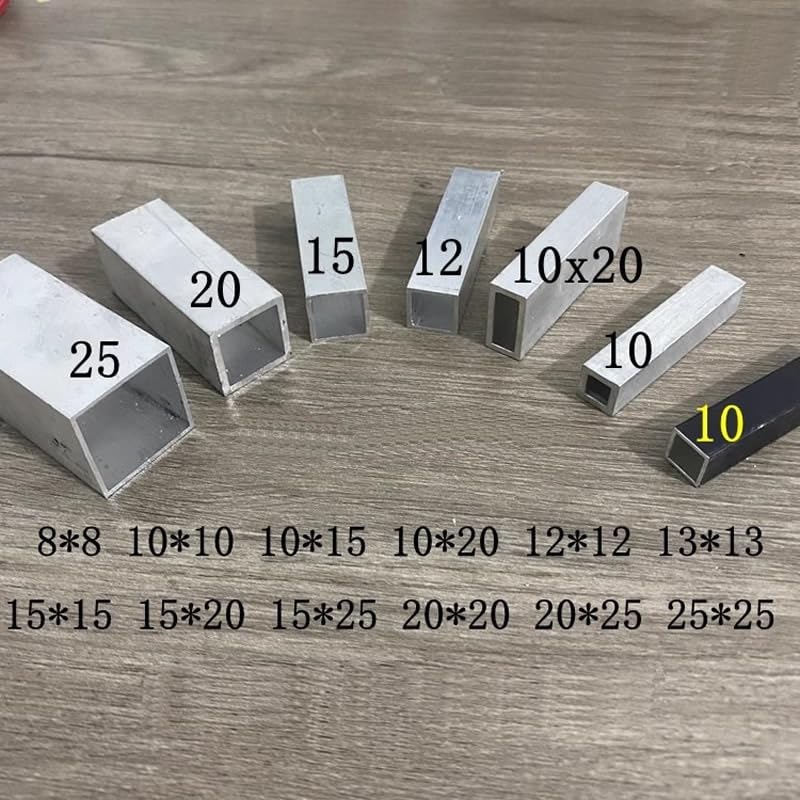 JALYKA 1pc 10x20mm Thick 1mm/2mm Rectangular Aluminum Tube Profile 6063 Aluminum Square Aluminum Profile for Decoration (Color : 10x20x1mm, Size : Other)
